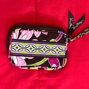 Vera Bradley Pink and Brown Wristlet